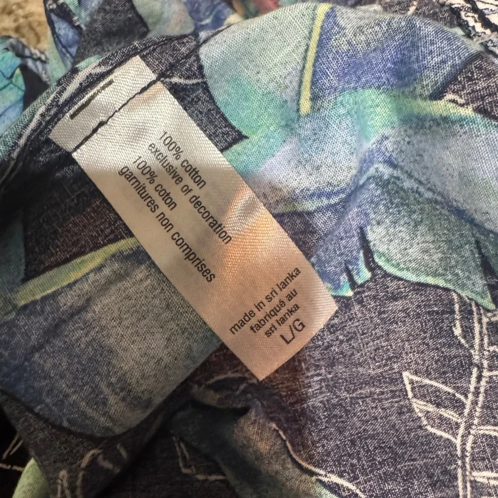 NWT Tommy Bahama Mens Tropical Floral Cotton Shorts Navy Blue Size Large